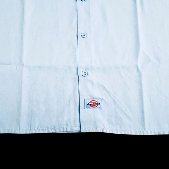 Dickies Work Shirt Original Fit Mens XL SS Button Up Blue Pockets Utility Rugged - Picture 4 of 9